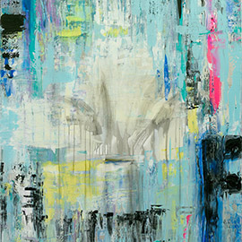 Ohne Titel 1 von Jean-Pierre Kunkel, Acryl auf Leinwand, 160 x 140 cm