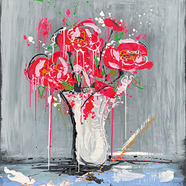 Kirstin Dabelstein | FLOWERS | Unikat, Acrylfarbe auf Leinwand, 100x120cm