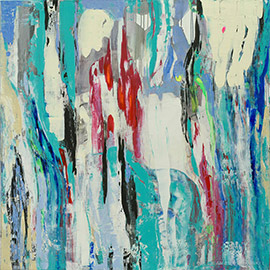 Ohne Titel 2 von Jean-Pierre Kunkel, Acryl auf Leinwand, 130 x 130 cm