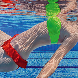 Jean-Pierre Kunkel, Pool No. 14, Öl auf Leinwand, 160x130cm