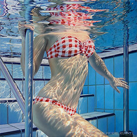 Jean-Pierre Kunkel, Pool No. 26, Öl auf Leinwand, 120x120cm