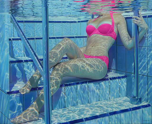 Jean-Pierre Kunkel, Pool No. 30, Öl auf Leinwand, 130x160cm