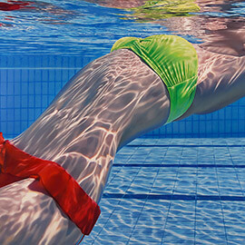 Jean-Pierre Kunkel, Pool No. 9, Öl auf Leinwand, 200x110cm