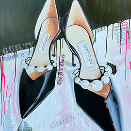 Kirstin Dabelstein | GUILTY SHOES | Unikat, Acrylfarbe auf Leinwand, 100x120cm