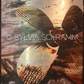 Sylvia Schramm, Propeller, 2016, Digital Painting On Metall Iron Frame, 92 x 122cm, Unikat